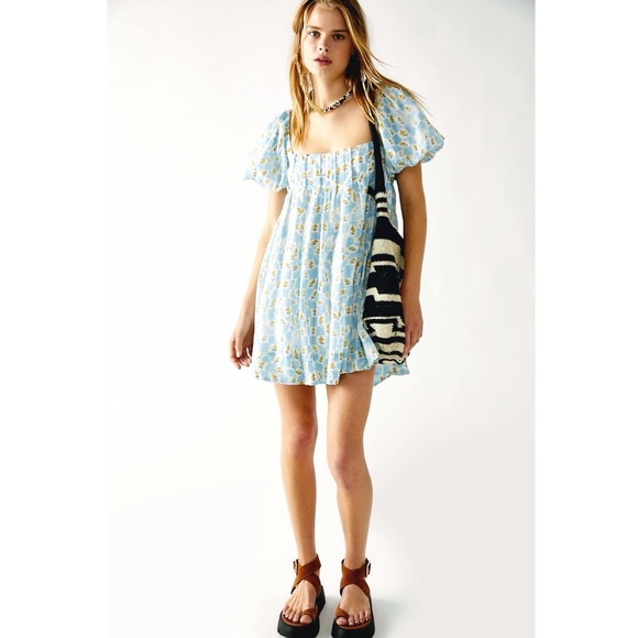 NWOT Free People Printed Marina Mini Dress - Picture 3 of 11